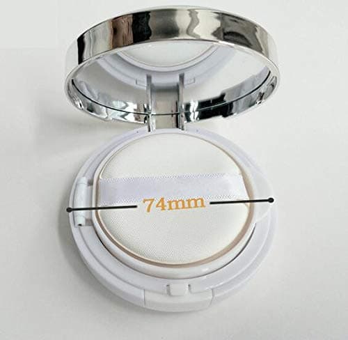 DNHCLL White Empty Luxurious Portable Air Cushion Puff Box BB Cream Container Dressing Case Powder Box with Air Cushion Sponge Powder Puff and Mirror(15ml,0.5oz) thumbnail 4