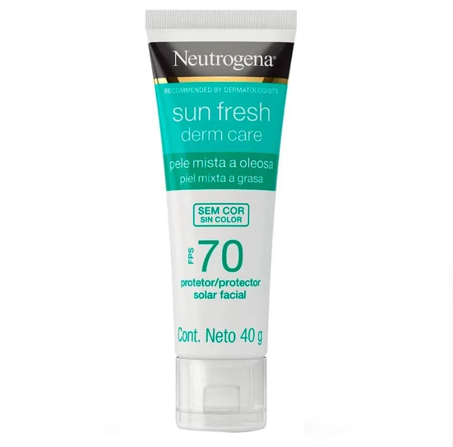 Neutrogena Sun Fresh Protetor Solar Facial Para Pele Oleosa Derm Care Sem Cor FPS 70, 40g - Sem Cor - Fps 70 thumbnail 10