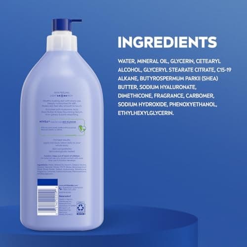 NIVEA Shea Nourish Body Lotion with Shea Butter & Hyaluronic Acid, 33.8 Oz thumbnail 10