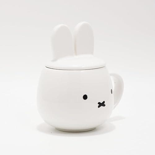 COTONOHA Japanese Ceramic Mug with Lid, 9.1 fl oz (270 ml), Cute Bunny Design, Dishwasher & Microwave Safe, Heat Retention Coffee Cup thumbnail 7