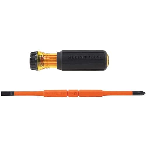 Klein Tools 32288 Insulated Screwdriver, 8-in-1 Screwdriver Set with Interchangeable Blades, 3 Phillips, 3 Slotted and 2 Square Tips thumbnail 14