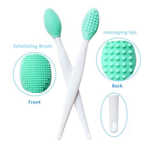 3 Pcs Lip Scrub Brush,Lip Scrubber Exfoliator,Double-Sided Silicone Lip Brush Tool for Men Women Lip Lightening, Lip Exfoliator Scrubber Tool for Dark Lips thumbnail 3