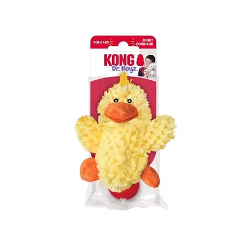 KONG Low Stuffing with Squeaker Dog Toy, X-Small, 3 Animals, Bear, Duck, Frog thumbnail 3