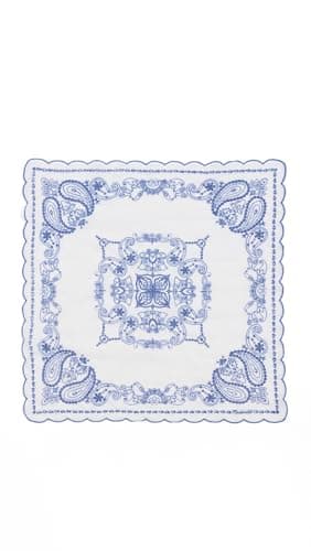 Madewell Women's Cotton Eyelet Bandana, Bandana Eyelet Retro Blue, One Size - Image 1