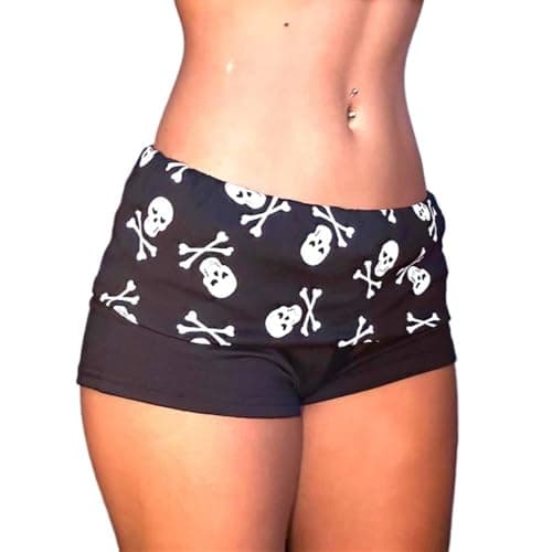 Fold over skull shorts - Image 1