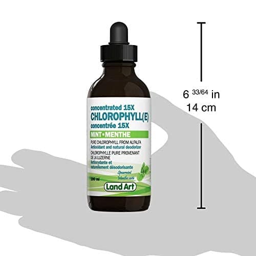 Liquid Chlorophyll Drops Mint 15X Concentrated 100ml - Detox - Alkaline - Natural Body Deodorant - Antioxidant - Cold Extracted from Non-GMO Alfalfa - Made in Canada thumbnail 8