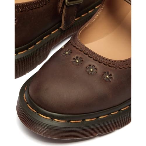 Dr. Martens Womens Mary Jane Flower Dark Brown UK 6 (US Women's 8) M thumbnail 2