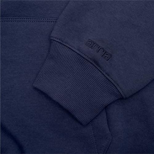 ARRIA Satin-Lined Hoodie – Oversized Hood for Frizz Free Hair, Comfy Premium Cotton Sweatshirt, Minimalist, Women’s Fashion, Fall Winter & Spring Trendy Essential Pullover (Medium, Navy) thumbnail 4