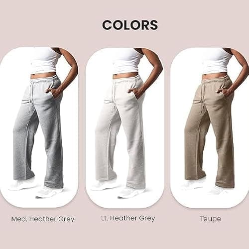 Common Stitch 3 Pack Sweatpants Women, Wide Leg Womens Sweatpants, Workout - Yoga Pants (Available in Plus) thumbnail 3