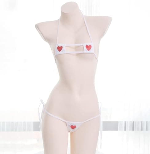 SINGUYUN Womens Sexy Micro bikini Suit Anime Bikini Cosplay Lingerie Kawaii Bra and Panty Set Cute thumbnail 5