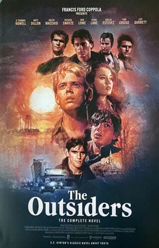 OUTSIDERS (1983) Original Authentic Movie Promo Poster 11x17 - S/S - 2021 RELEASE - Matt Dillon - Ralph Macchio - C Thomas Howell - Patrick Swayze - Image 1