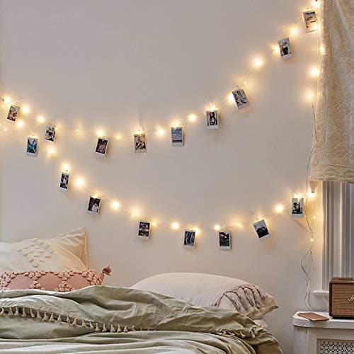 Cookey | 50 | LED Fairy Lights Bedroom Accessories - Battery Powered Photo String Lights for Bedroom Decorations - Outdoor/Indoor Wall Decorations, Battery Fairy Lights for Cute Room Decor thumbnail 2