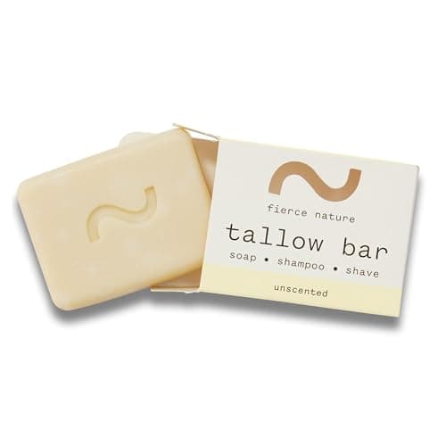 fierce nature Multi-Use Pure Tallow Bar | Organic & Natural Moisturising Bar for Face, Body, Hands & Hair | Non-Toxic Skincare Essential (Unscented) thumbnail 2