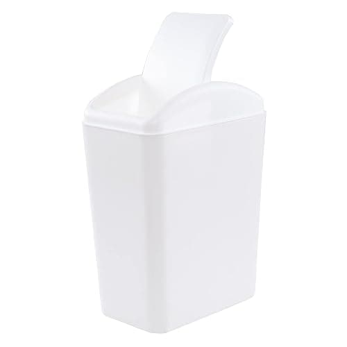 AnnkkyUS 16 Liter Plastic Garbage Can, Waste Bin with Swing Lid (White) thumbnail 7