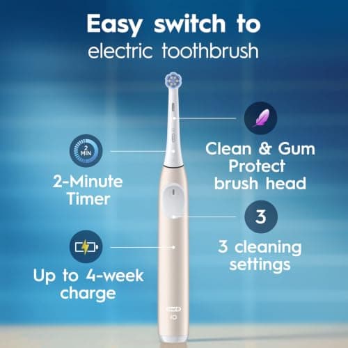 Oral-B iO Series 2 Gentle Clean Electric Toothbrush, Blush Sand thumbnail 3