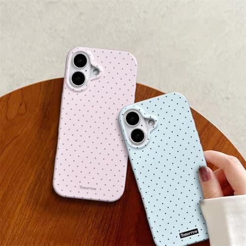 Sloveic for iPhone 17 Case with Cute Fashion Polka Dot Aesthetics Design Simple Case for Soft TPU Slim Protection Cover for Women Girls-Pink thumbnail 3