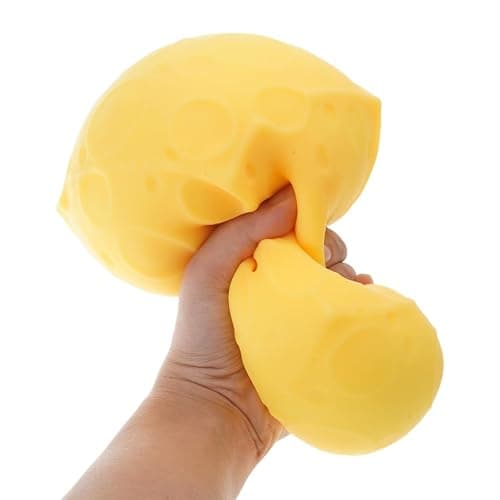Squishy Fidget Toy Giant Cheese Squeezable Stress Relief Sensory Toys for Adults, Cute Party Favors, 3.94x3.94x3.54'' thumbnail 3