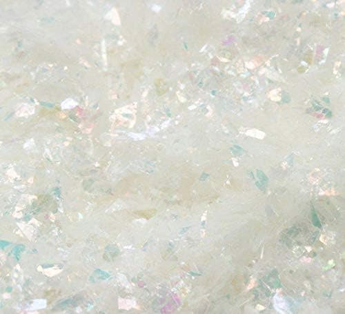 Snow White Flitter Flakes Iridescent Ice Glitter Flakes for Nail Art - Lightweight Holographic Polyester - 311-4328 - 1/2 oz (14 Grams) thumbnail 2