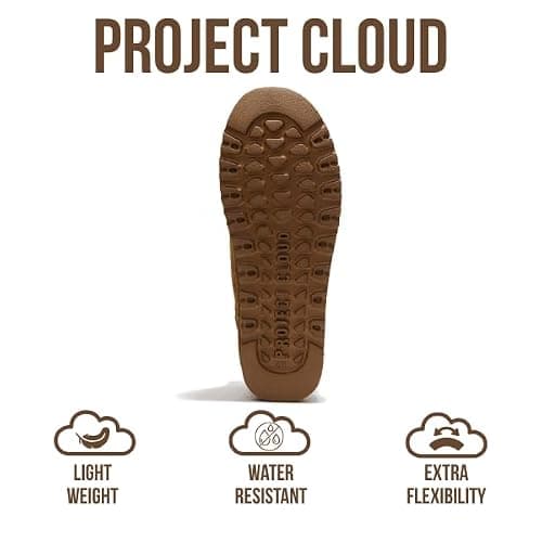 Project Cloud 100% Genuine Suede Leather Ankle Boots for Women - Anti-Slip Memory Foam Insole Womens Boots - Lightweight Winter Womens Shoes, Ankle Booties for Women (Huggy) - 6.5 - Chestnut thumbnail 4