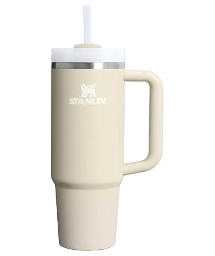 STANLEY Quencher H2.0 Tumbler with Handle and Straw 30 oz | Flowstate 3-Position Lid | Cup Holder Compatible for Travel | Insulated Stainless Steel Cup | BPA-Free | Exclusive Toasted Almond - Image 1