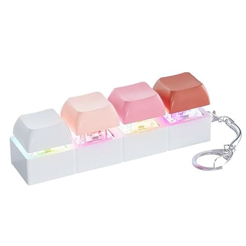 Keyboard Fidget Toy - Keyboard Clicker with LED Light Fidget Keyboard Keychain Fidget Toy Stress Relief Keyboard Fidget Clicker - Image 1