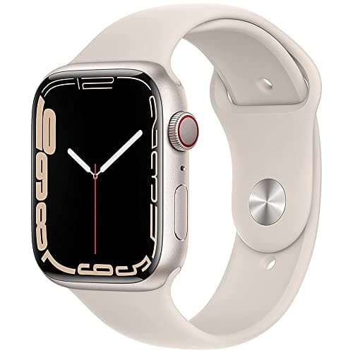 Apple Watch Series 7 (GPS + Cellular, 45 MM) Starlight Aluminum Case with Starlight Sport Band (Renewed) thumbnail 4
