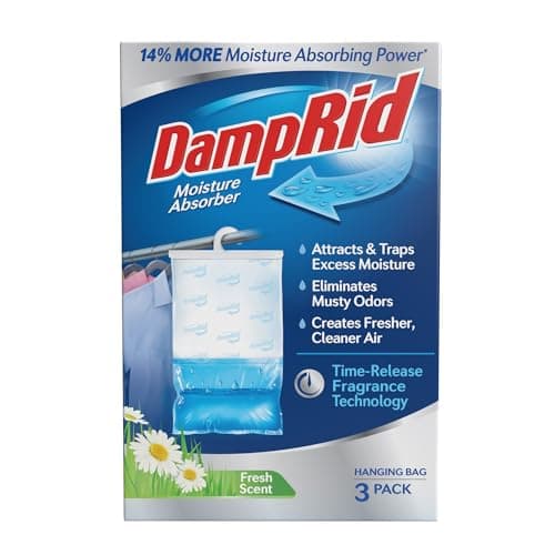 DampRid Fresh Scent Hanging Moisture Absorber, 16 oz., 3 Pack - Eliminates Musty Odors for Fresher, Cleaner Air, Ideal Moisture Absorbers for Closet, 14% More Moisture Absorbing Power* - Image 1