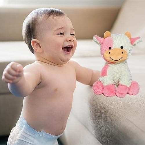 FAYUAKU 9" Cow Stuffed Animals Plush Doll Kids Boys Girls Animal thumbnail 3