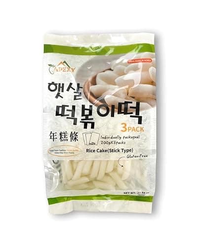 Apexy Korean Rice Cake Tteokbokkik Rice Cake, Chewy Tteok, Authentic Korean Street Food Snack, Perfect with Cheese and Ramen Noodles, No MSG, No Corn Syrup, Vegan and Gluten Free, Non-GMO 21.16 oz - Image 1