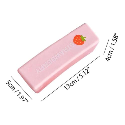 Balle Anti Stress Aliment Mignon Forme au Adulte Jouet Anti Stress en Mousse Compressible, pour soulager Stress, soulager l'anxiété, pâte de décompression Douce pour Adultes (bâton de Fraise) thumbnail 3
