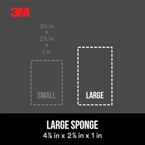 3M Drywall Sanding Sponge, Fine/Medium Grits, Dual Grit Block, Medium Grit to Remove, Fine Grit to Smooth, Ideal for Sanding and Smoothing of Joint Compounds, 2-5/8 in x 3-3/4 in (9095DC-NA) thumbnail 6