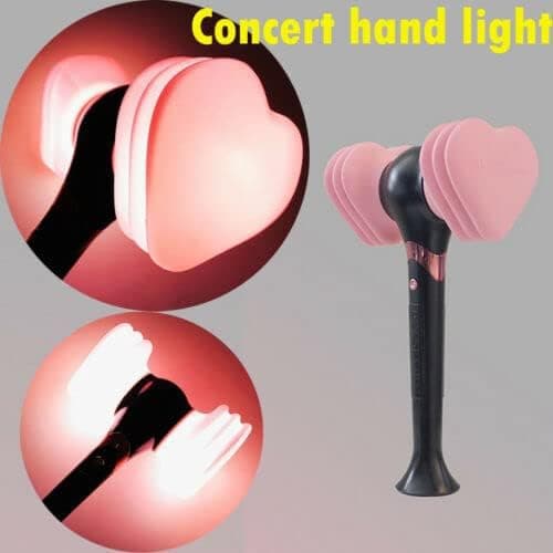 Light Stick Concert Glow Lamp Official Hammer Light Stick Fans Gift Hiphop Stick Fun Heart Luminous Lamp (Pink, Onesize) thumbnail 4