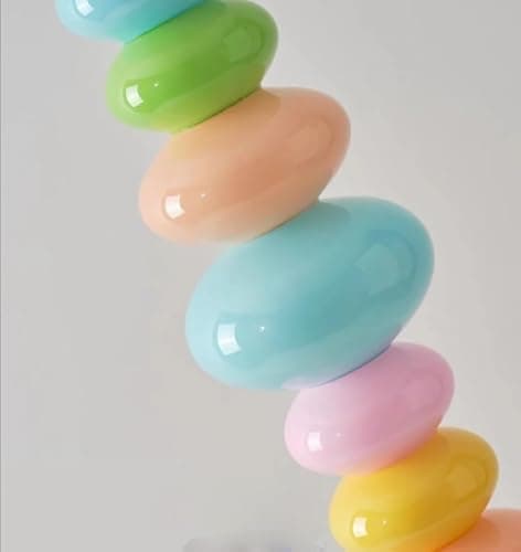 Anykonio Candy Floor Lamp, Modern Decorative Floor Lamp with 18 Colorful Glass Shades, Dreamy Ambient Mood Lighting, Stepless Dimmable, Marble Base, Statement Home Decor for Living Room & Bedroom thumbnail 5