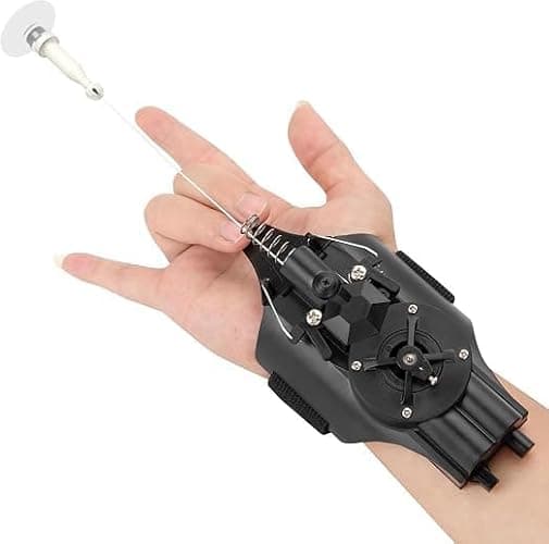 Electric Web String Launcher Toy, Wrist Mounted Retractable Web Shooter Prop with Electric Rewind Function, Cosplay Role Play Gadget for Costume Parties, Halloween, and Pretend Play - Image 1