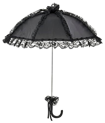 VON LILIENFELD Brautschirm Hochzeitsschirm Damen Klein Accessoire Satinstoff Malisa schwarz thumbnail 4