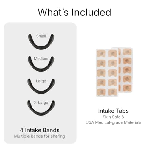 Intake Breathing — Magnetic Nasal Strips Starter Kit | Reusable Band + Tabs | Nasal Strips for Sleep, Snoring, Breathing & Sports | Stronger Lift Than Traditional Nose Strips | 4 Sizes, 30 Tabs, Black thumbnail 2