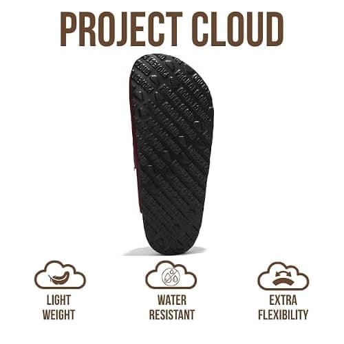 Project Cloud 100% Genuine Leather Clogs for Women Shoes - Memory Foam Insole, Non-Slip & Natural Cork Footbed Arch Support Big Buckle Womens Clogs and Mules Footwear (Manchester) thumbnail 5