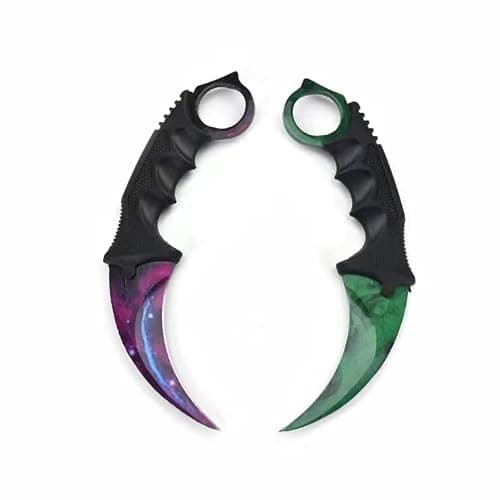 Fixed Blade Camping Knife, Stainless Steel Traning Outdoor Multi Tool, Practice Survival Pocket Knives, Hiking, Fishing, 1 PCS Knife, Random Color thumbnail 3