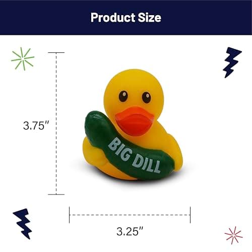 GOOFBALLS Funny Rubber Duck – Hilarious Decorative Duck for Bathroom, Jeep, Desk, or Gag Gift – Quirky Collectible with Sarcastic Quote – Great Gift for Adults, Coworkers, or Friends-Pickle thumbnail 2