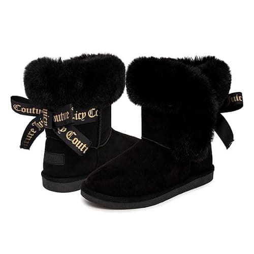 Juicy Couture Girls Winter Boots Warm Insulated Fashion Booties Mid Calf Outdoor Snow Boot for Toddler/Little Kid/Big Kid thumbnail 5