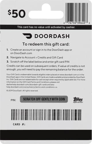 DoorDash Gift Card $50 thumbnail 3