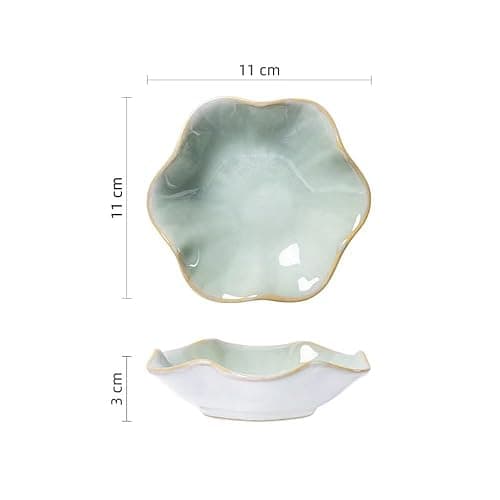JAMEND CLXP 2PCS Lotus Leaf Shape Ring Holder Dish, Small Key Bowl, Ceramic Trinket Tray Jewelry Dish Organizing Necklace Earrings for Mom Friend Sister, All Jewelries Are NOT Included, Light Green.… thumbnail 3
