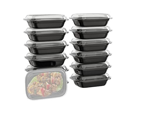 15 Pack 24 OZ Meal Prep Containers with Lids for Food Storage,Takeout/Portion Control, Microwave and Freezer Safe