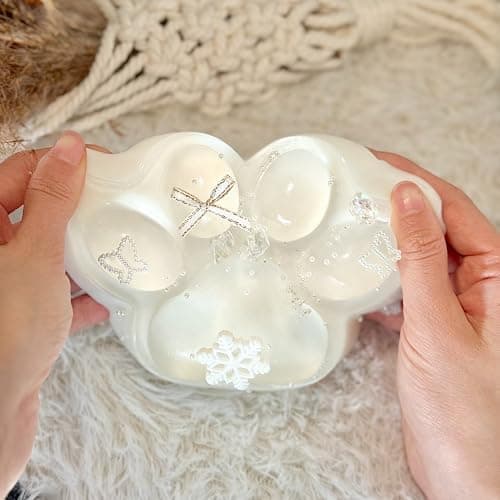 Pawfect Tail Big Taba Squishy Cat Paw, 5 in Large Paw Squeeze Toy Transparent & Milky White for Stress Relief and Relax, Sticky Squishies Fidget Toys for Party Favors Novelty Things Birthday Gift thumbnail 3
