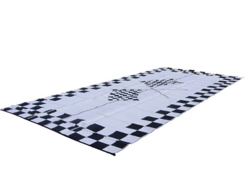EZ Travel Collection RV Patio Mat: 8x20 Racing Flags Finish Line Checkered Flags Awning Mat thumbnail 3