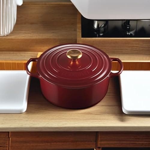 Le Creuset Enameled Cast Iron Signature Round Dutch Oven, 5.5 qt., Garnet thumbnail 9