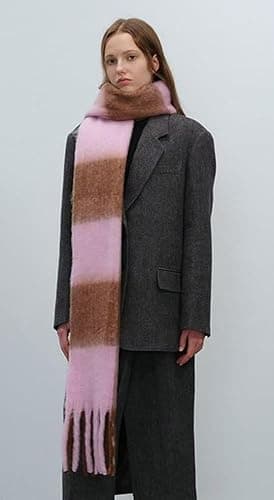 MININAI Women Chunky Plaid Scarf Oversized Big Grid Tassel Large Wrap Scarf Soft Fall Winter Thick Warm Shawl Scarves thumbnail 2