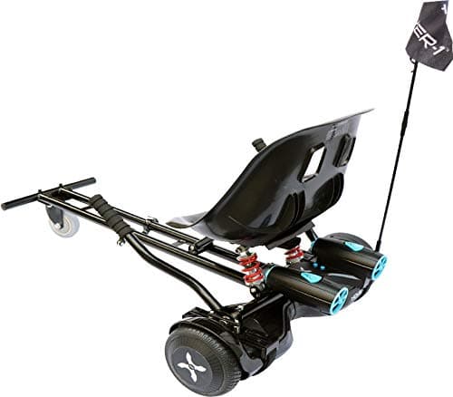 Hover-1 Raptor-1 Buggy Hoverboard Attachment | Turbo LED Lights, Compatible with All 6.5" & 8" Hoverboards, Hand-Operated Rear Wheel Control, Adjustable Frame, Easy Install Hoverboard Go Kart - Image 1