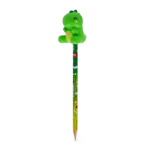 LEGAMI Rooarrr! Crayon avec dinosaure squishy | Crayon HB avec embout dinosaure | Crayon graphite effaçable au design dinosaure | Fournitures de papeterie pour l'école, l'étude et le bureau thumbnail 4