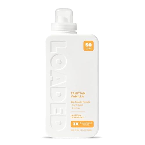 Loaded Laundry Detergent, Luxury Cologne & Perfume Scented | 50 Loads | Vanilla & Cashmere | Skin-Friendly & Plant-Based | Made in USA | 32 oz - Image 1